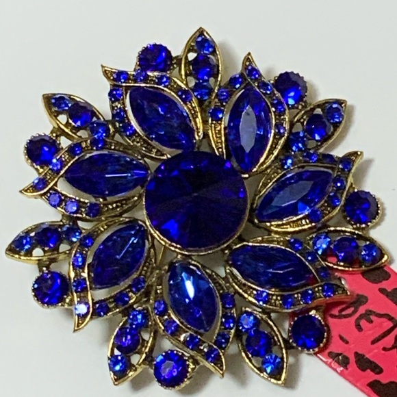 Betsey Johnson Jewelry - New Betsey Johnson Brooch Pin Blue #E042